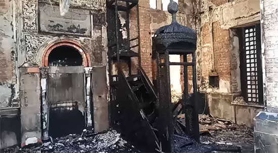  حريق هائل شب فى مسجد الشيخ علم الدين الرباط بمدينة منفلوط، (9)