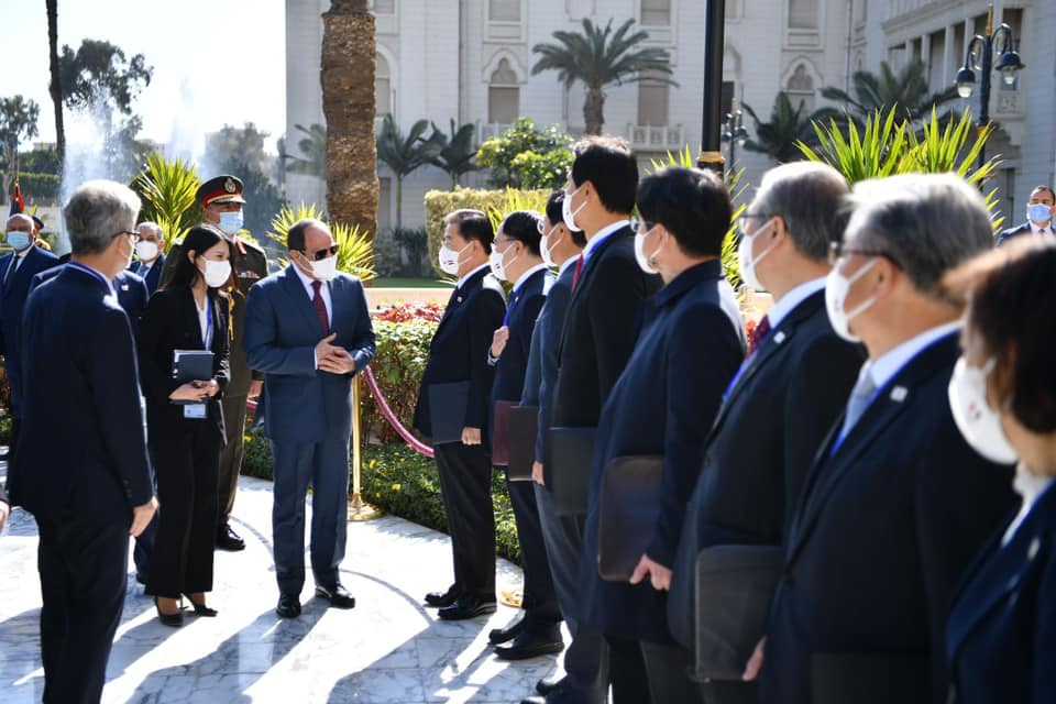 استقبال الرئيس الكورى الجنوبى فى قصر الاتحادية (4)