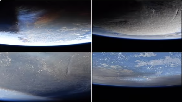 لقطات الفضاء للثوران البركانى