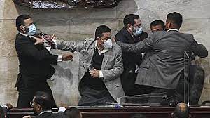 شجار بين اعضاء البرلمان فى هندوراس