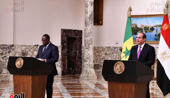 الرئيس السيسي بمؤتمر صحفى مع نظيره السنغالى (7)