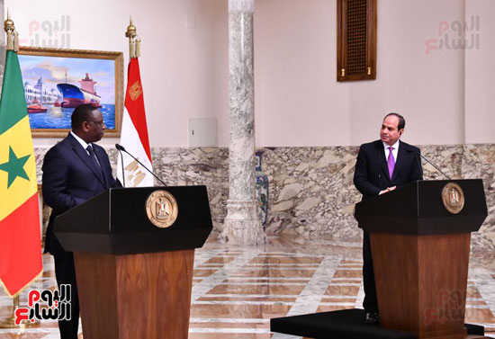 الرئيس السيسي بمؤتمر صحفى مع نظيره السنغالى (9)