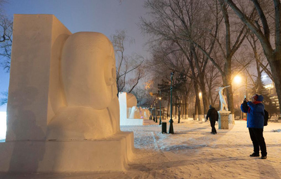 مجسمات من الثلج