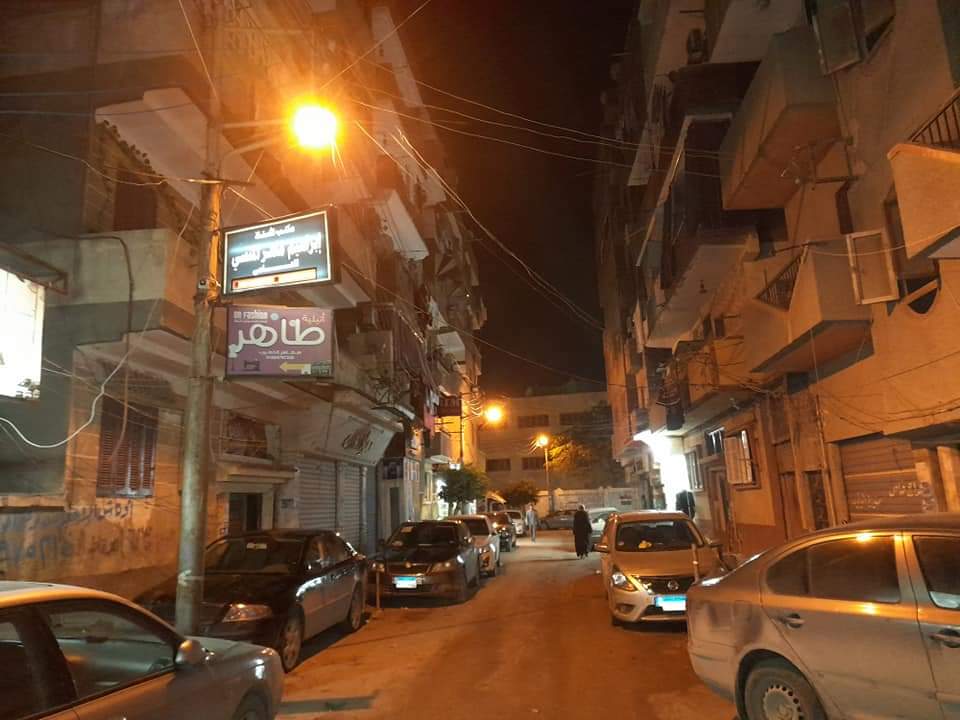 انارة الشوارع بمدينة كفر الشيخ