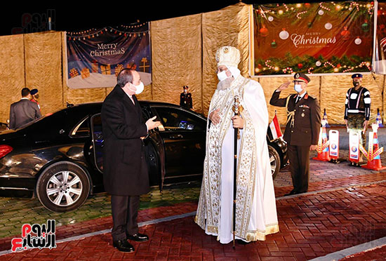 الرئيس السيسي يزور كاتدرائية ميلاد المسيح بالعاصمة الإدارية الجديدة (2)