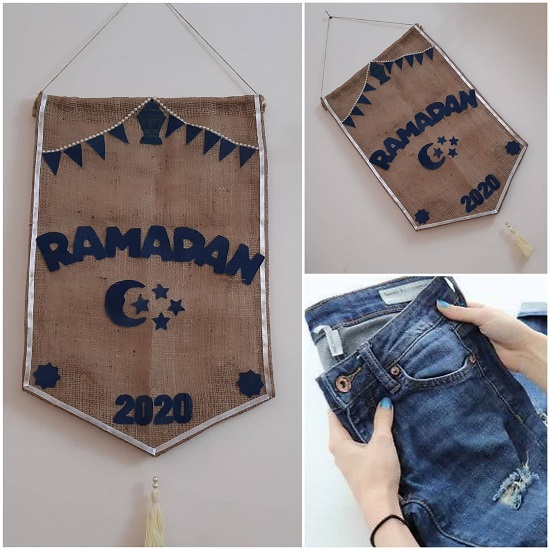 تحويل بنطلون جينز لزينة رمضان