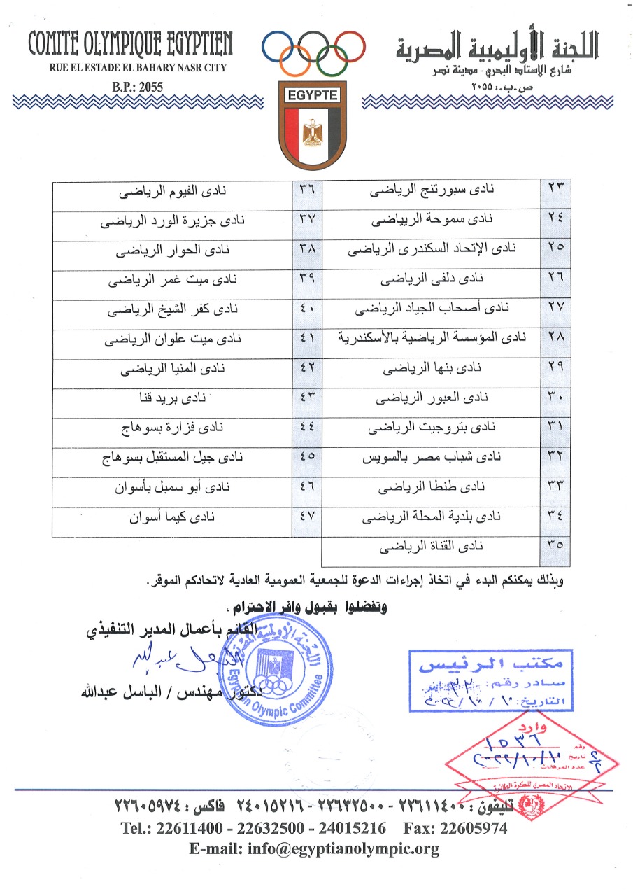 الجمعية العمومية لاتحاد الطائرة