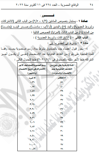 الاشتراكات والعضوية