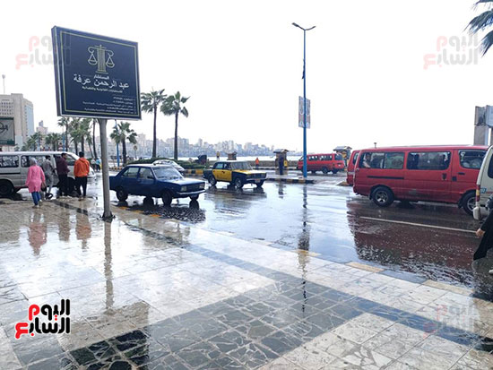 الامطار-كورنيش-الإسكندرية
