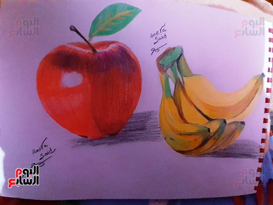 رسمه-لموز-وتفاح