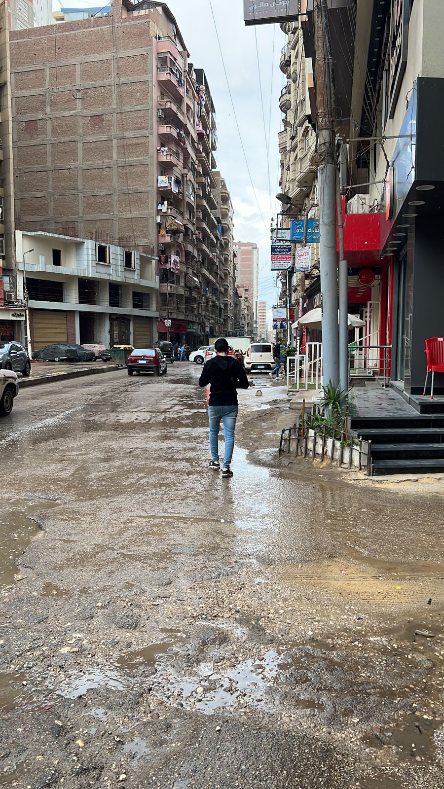 سقوط أمطار متوسطة على مدينة المحلة  (4)
