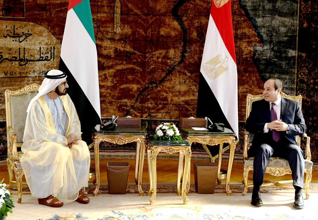 الرئيس عبد الفتاح السيسي والشيخ محمد بن راشد آل مكتوم (1)