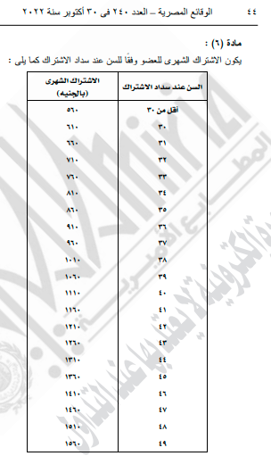 الاشتراك الشهري