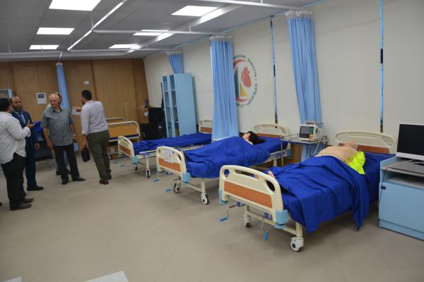 تفقد المستشفي الطلابي بجامعة دمياط