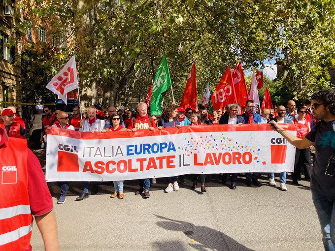 مظاهرات فى ايطاليا
