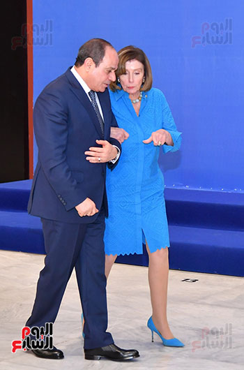 الرئيس عبد الفتاح السيسى يستقبل نانسي بيلوسي رئيسة مجلس النواب الأمريكي