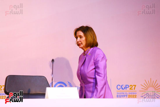 نانسى بيلوسى رئيسة مجلس النواب الأمريكى في  COP27 (4)