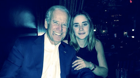Naomi with her grandfather Joe Biden