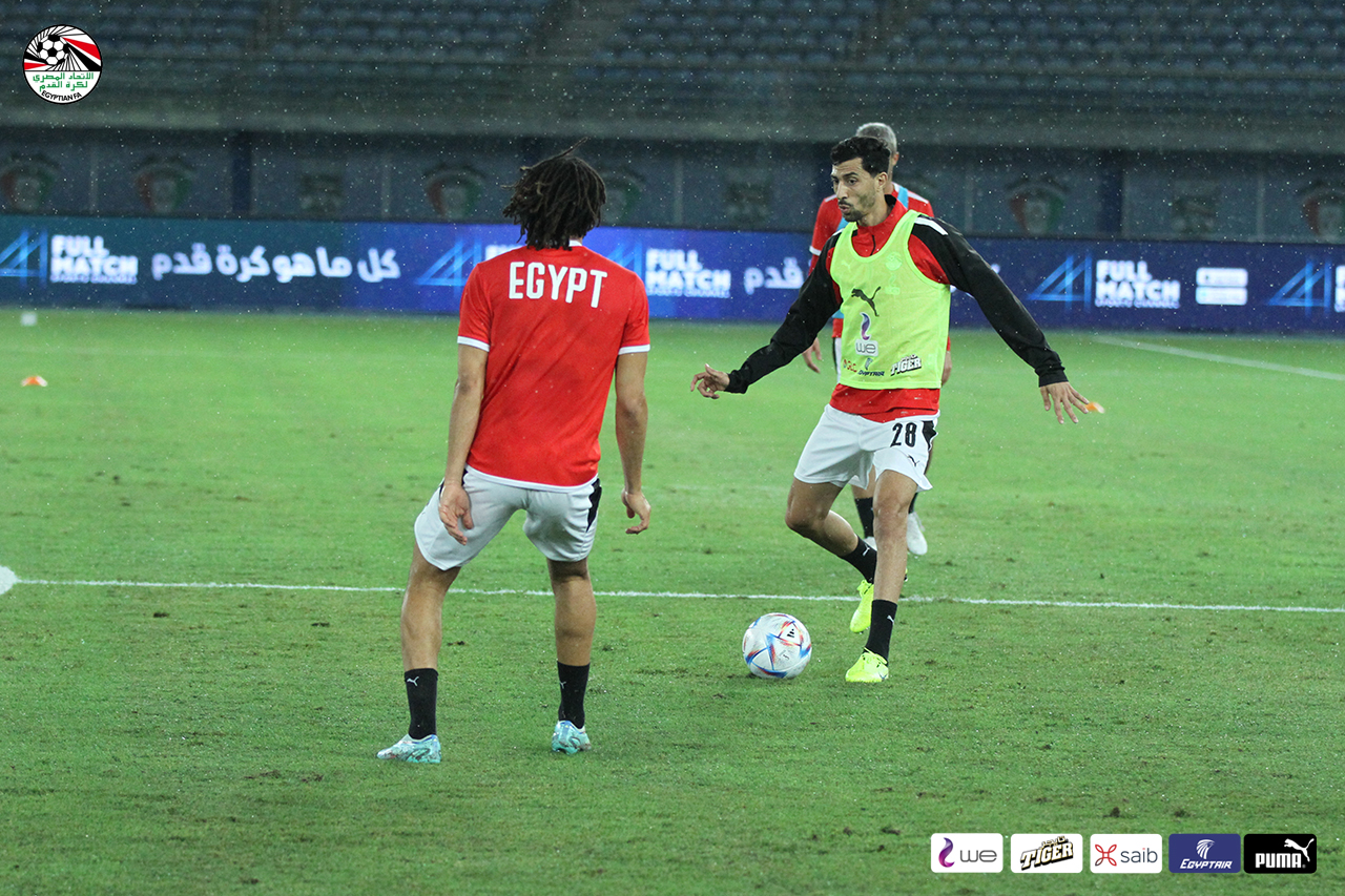 منتخب مصر يختتم تدريباته استعدادًا لودية بلجيكا (1)
