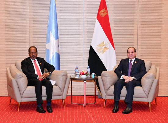 الرئيس السيسى مع الرئيس الصومالى حسن شيخ محمود (1)