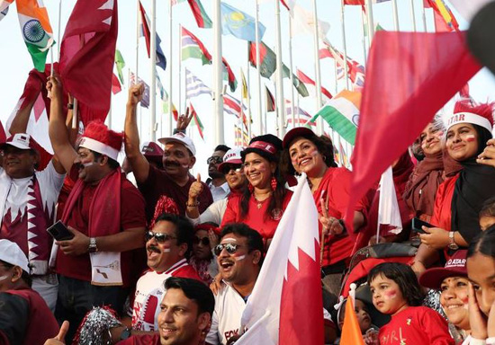 مشجعي قطر قبيل انطلاق مونديال قطر