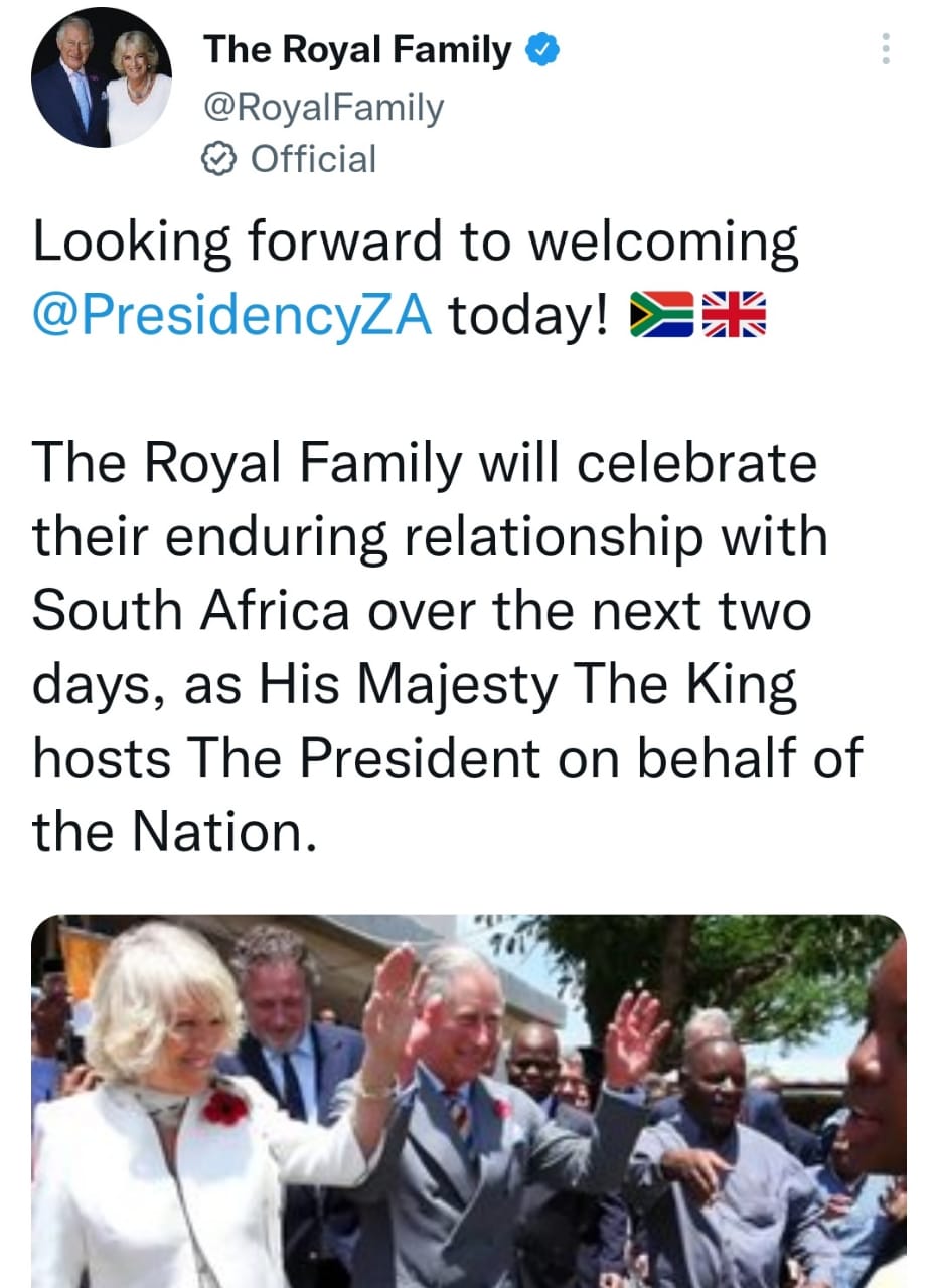 تدوينه حساب العائلة المالكة البريطانية عبر تويتر