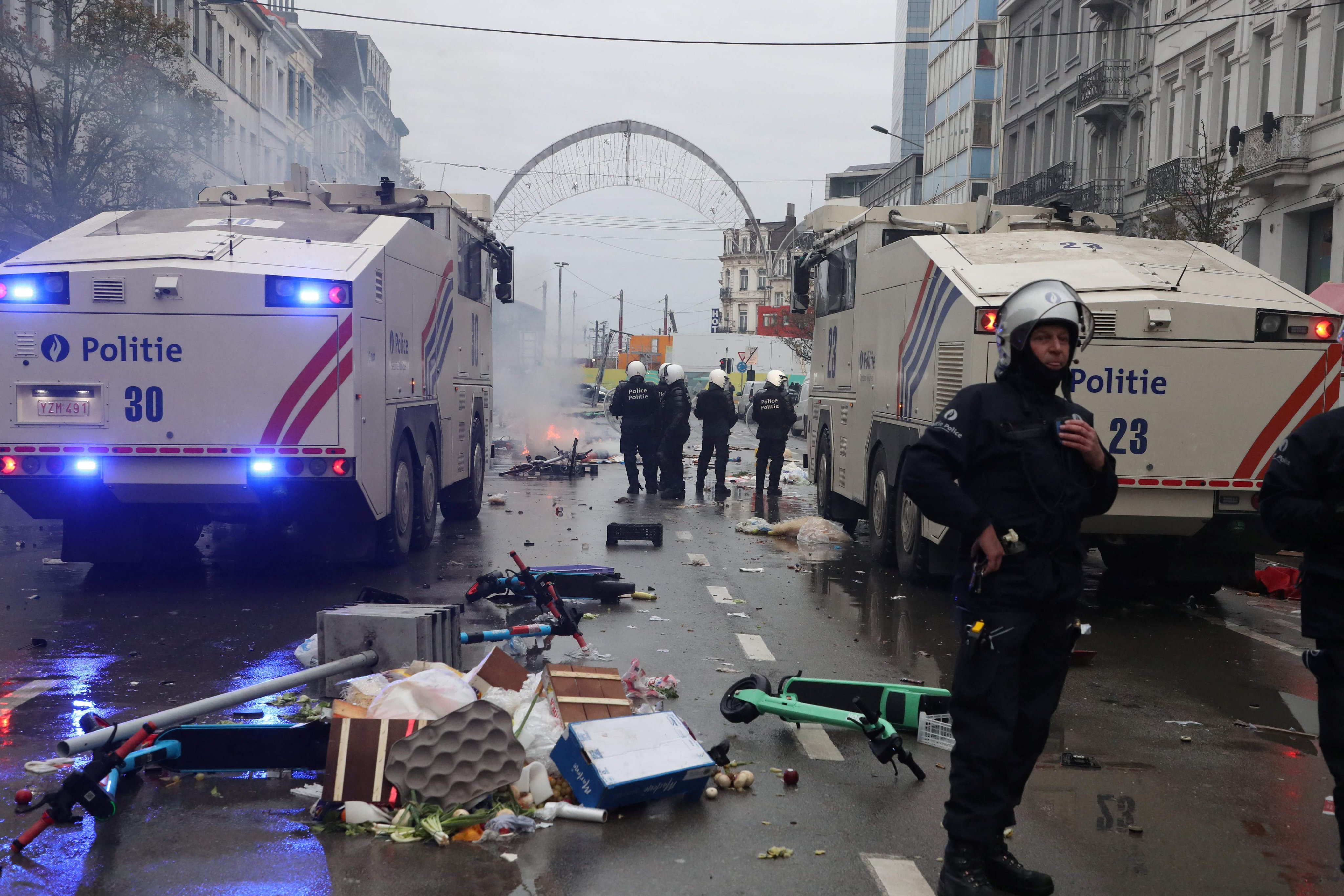 عنف في العاصمة البلجيكية بروكسل (3)