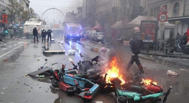عنف في العاصمة البلجيكية بروكسل (2)