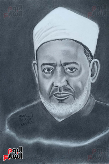 رسمه-متميزة-للأمام-الاكبر-الدكتور-أحمد-الطيب