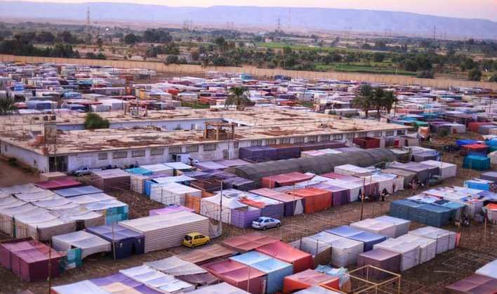 نصب الخيام حول دير مارجرجس