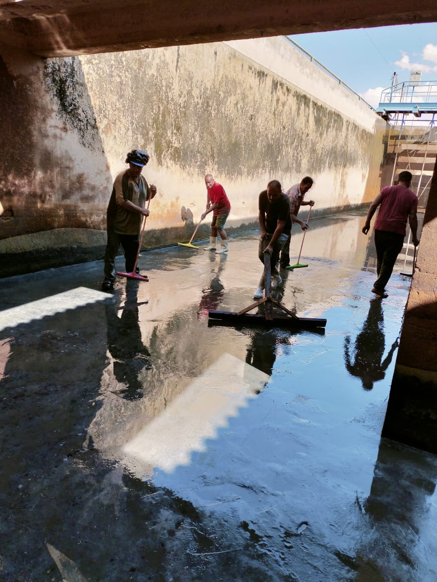 غسيل محطات مياه الشرب بمدن القناة