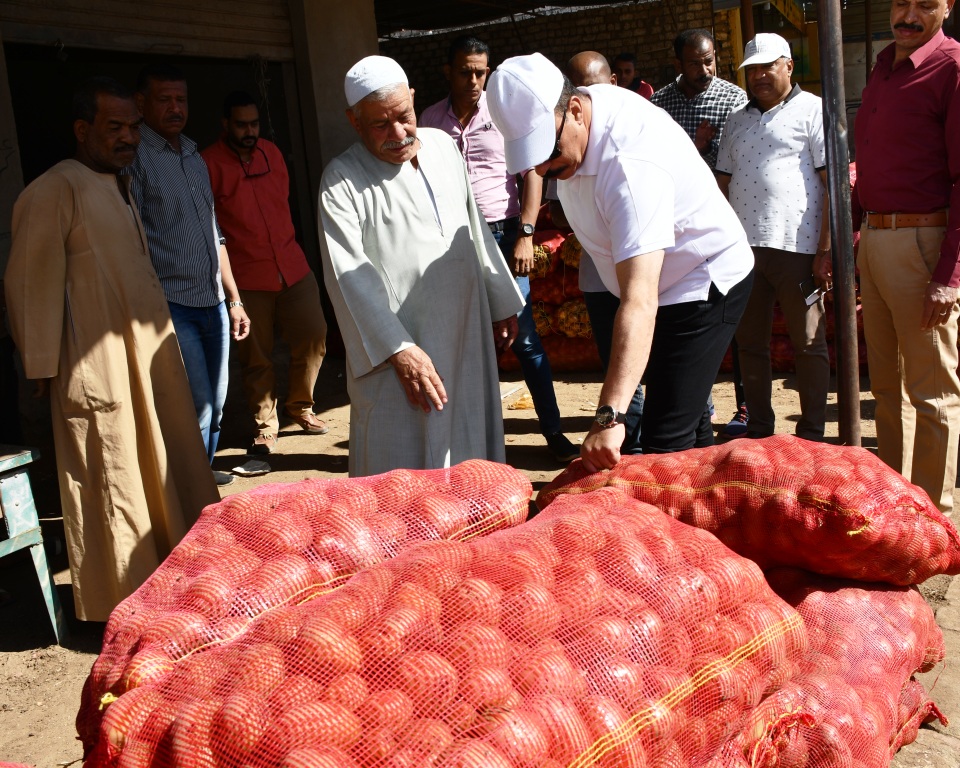 محافظ أسوان يتفقد الخضروات