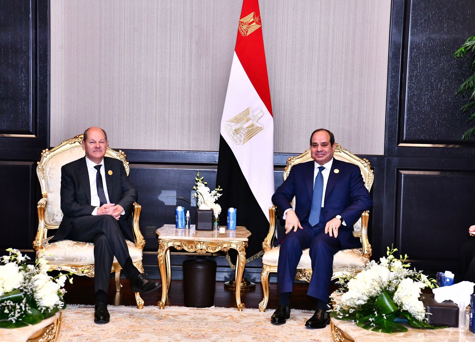 الرئيس السيسى للمستشار الألمانى نتطلع لتعزيز مساهمتكم بخطط تنمية مصر   (1)