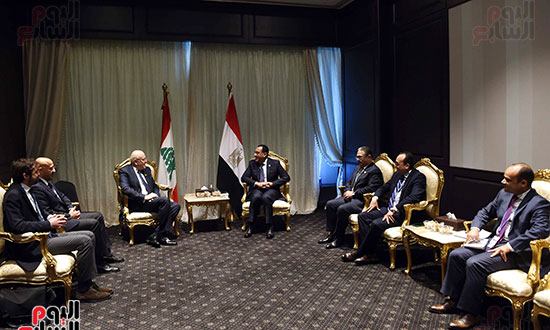 رئيس الوزراء يلتقي نظيره اللبنانى على هامش فعاليات اليوم الثاني لقمة المناخ (5)