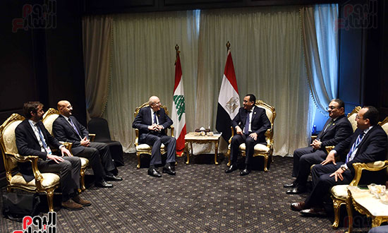 رئيس الوزراء يلتقي نظيره اللبنانى على هامش فعاليات اليوم الثاني لقمة المناخ (3)