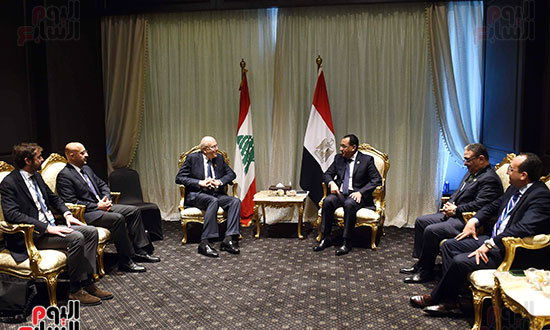 رئيس الوزراء يلتقي نظيره اللبنانى على هامش فعاليات اليوم الثاني لقمة المناخ (2)