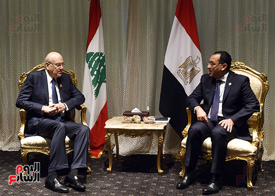 رئيس الوزراء يلتقي نظيره اللبنانى على هامش فعاليات اليوم الثاني لقمة المناخ (4)