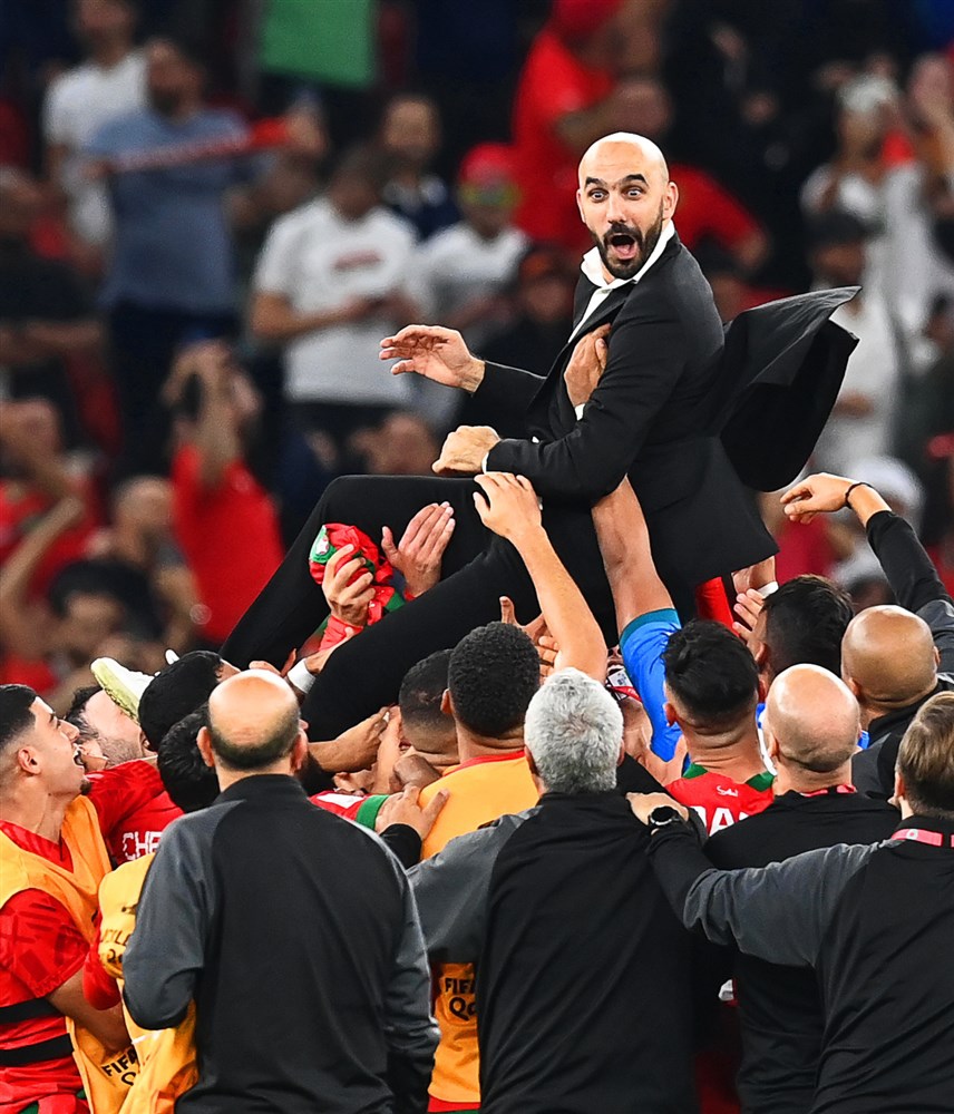 احتفالات لاعبى المغرب  (12)