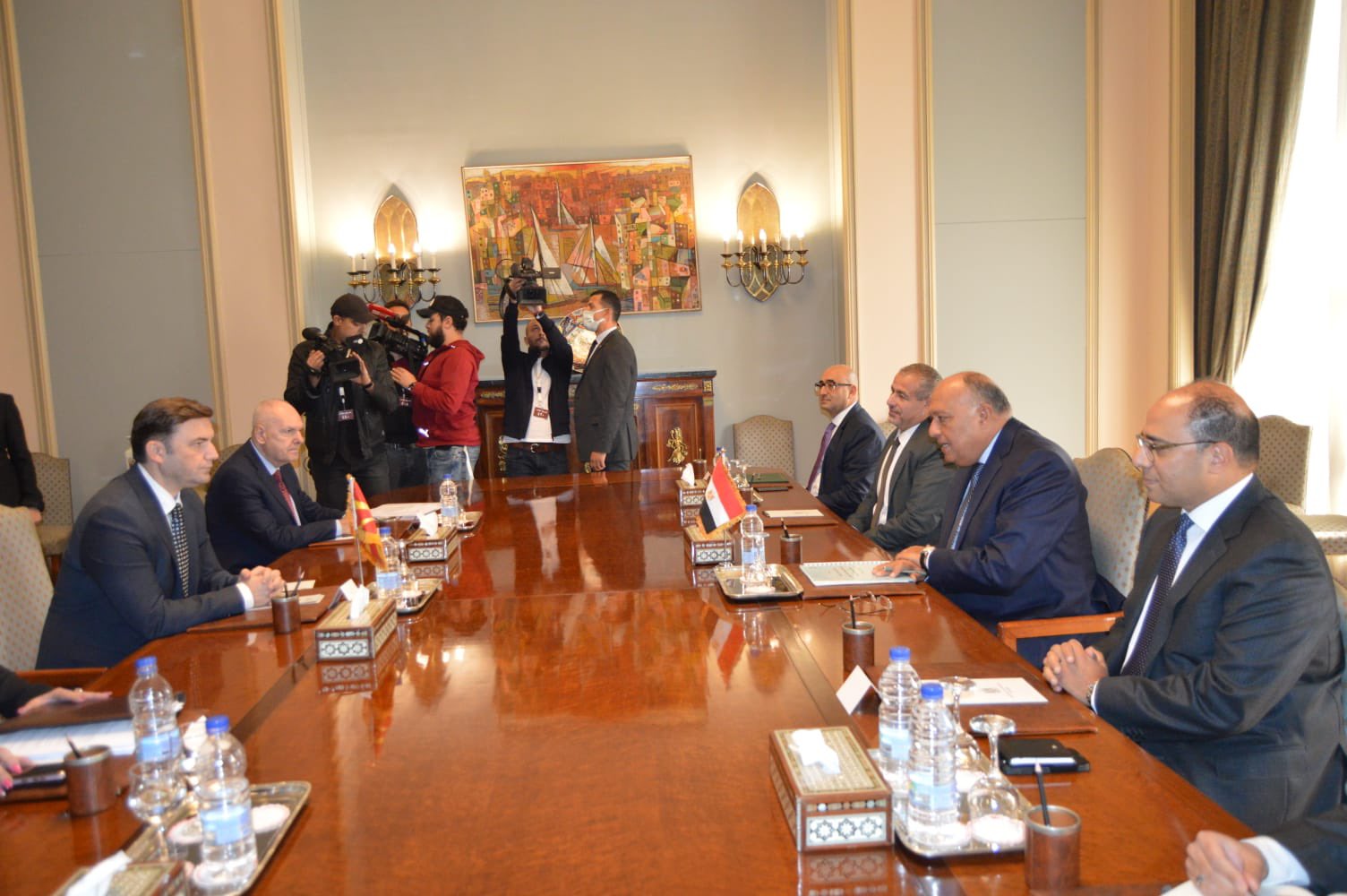 جلسة مباحثات موسعة بين وزيري خارجية مصر ومقدونيا الشمالية