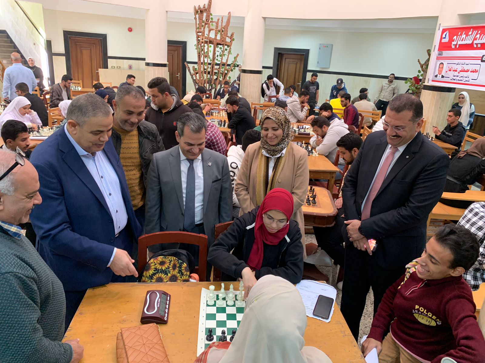 رئيس جامعة كفر الشيخ يفتتح بطولة الشطرنج