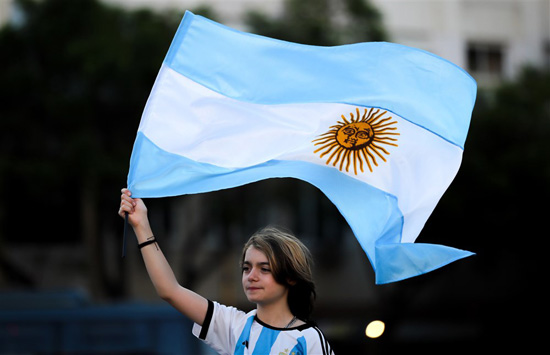 احتفالات جماهير الأرجنتين (3)