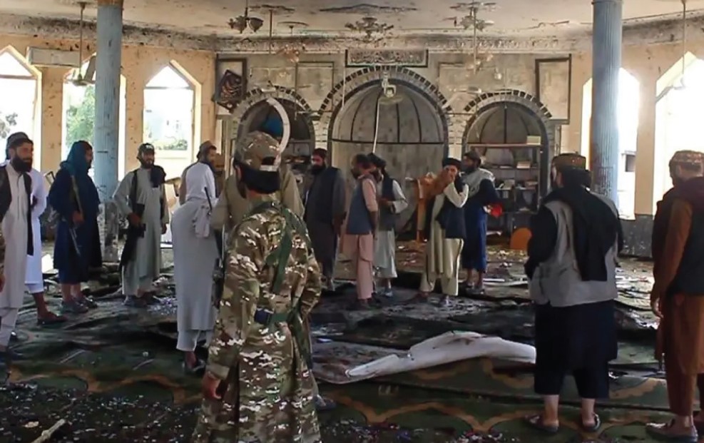 أحد المساجد التى تم تفجيرها