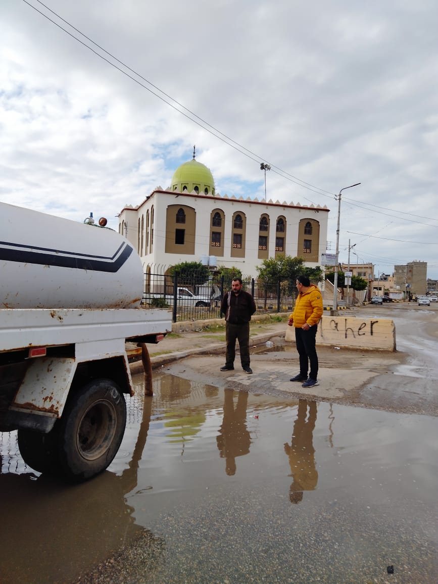 رفع اثار الامطار ببرج البرلس