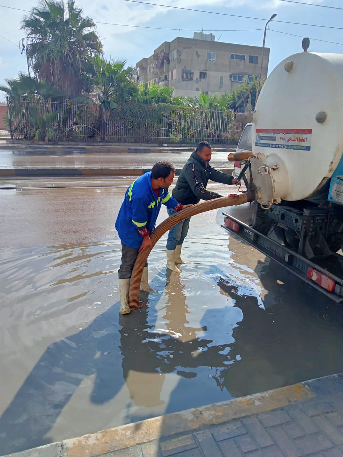 رفع تجمعات المياه غرب الاسكندرية