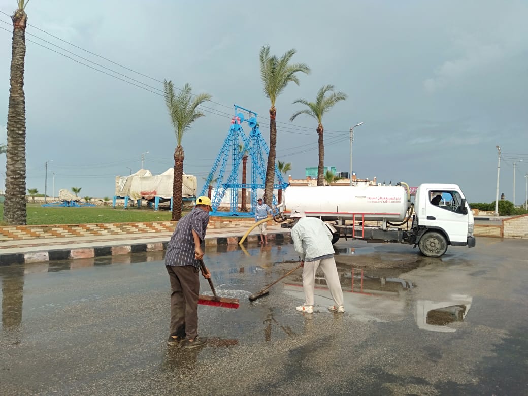 لافع مياه الامطار بمدن كفر الشيخ