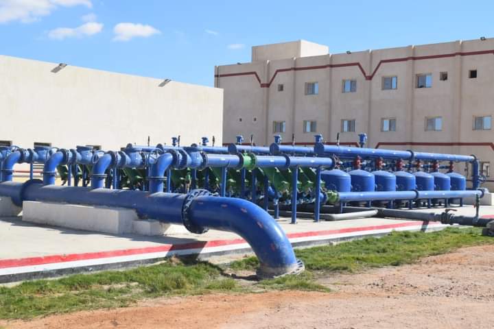 محطة تجميع وتوزيع مياه تخلية الصرف لزراعة الجوجوبا