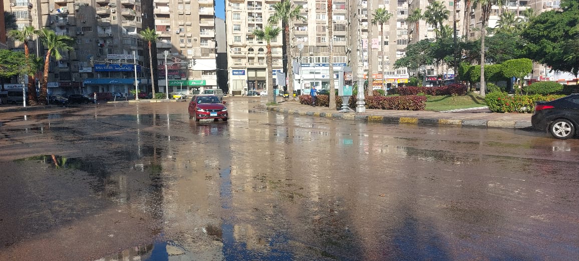 الامطار وسط الاسكندرية