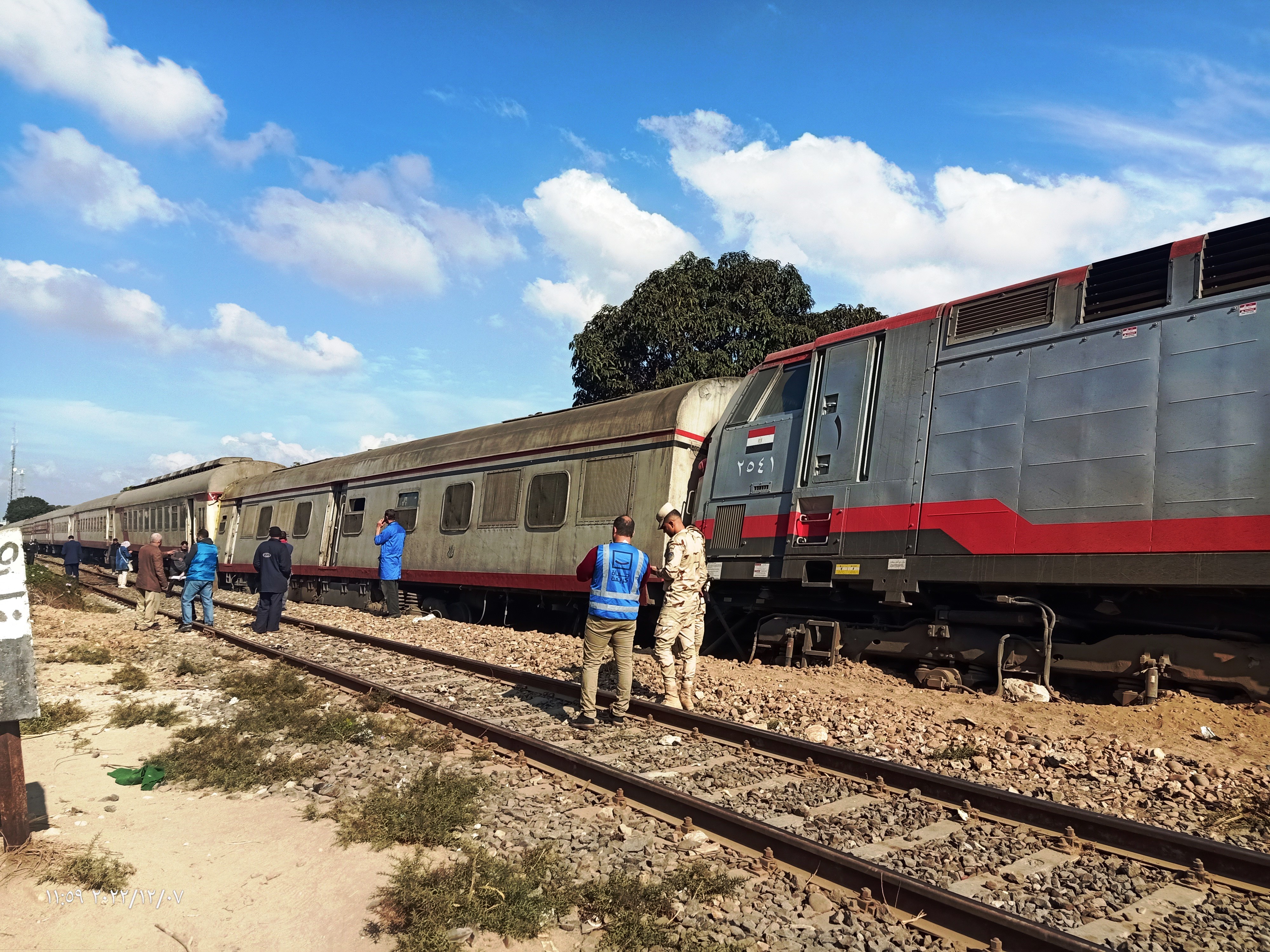 خروج قطار «بورسعيد - سوهاج » عن القضبان بمحطة القنطرة غرب بالإسماعيلية
