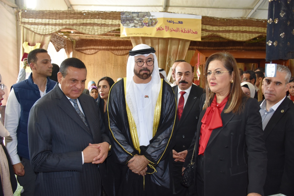 افتتاح معرض أيادى مصر بحضور وزراء التخطيط والتنمية المحلية وشئون مجلس الوزراء الإماراتى ومحافظ أسوان (9)
