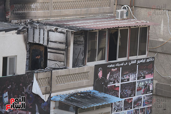 حادث حريق منزل الدكتور إبراهيم الفقي